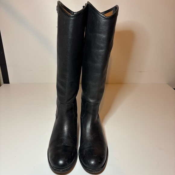 FRYE Boots Melissa 2 Button Black #3475447 Size 6.5 B Women’s 15” Riding Boots - Picture 7 of 11